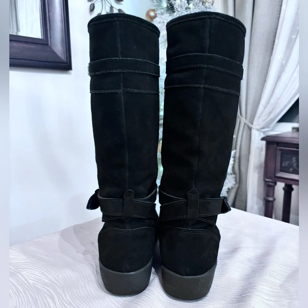 Coach Tallulah model Black Suede Women's Winter Boots - Picture 8 of 9